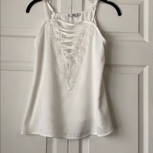 White satin cami